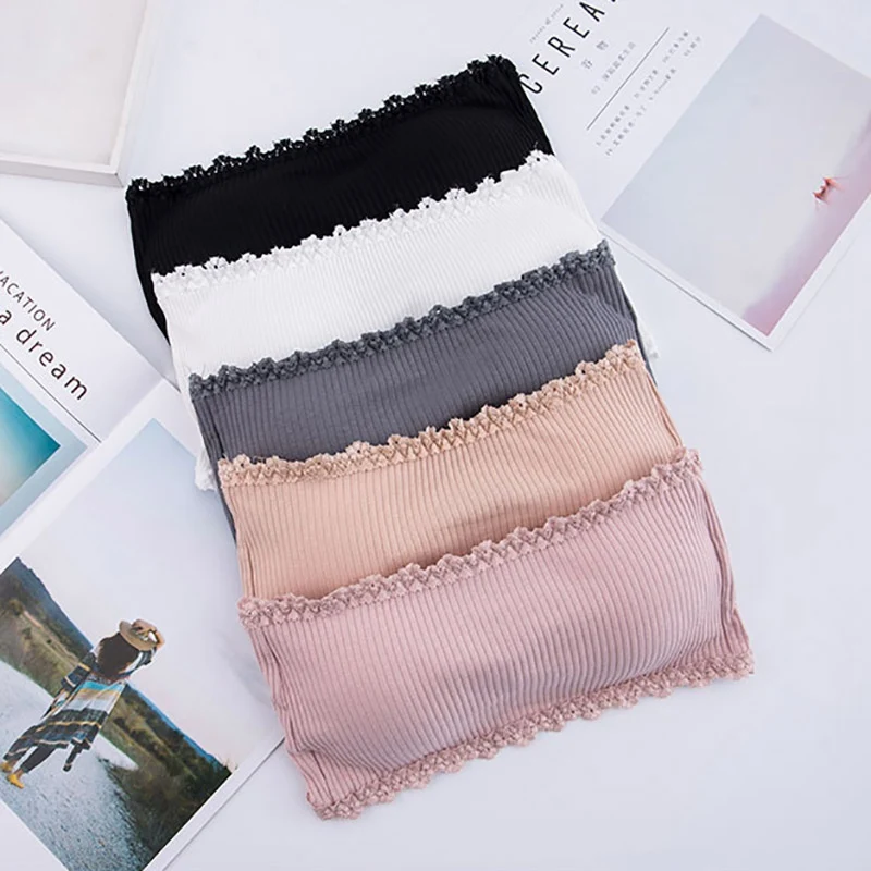 Женский короткий топ бюстгальтер без косточек на груди нижнее белье для девочек