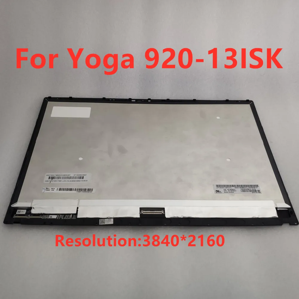 

13.9" With Bezel Frame For Lenovo Yoga 920-13 Yoga 6 Pro LCD Display Assembly Touch Screen B139han03.0 LP139UD1-SPC1 Replacement