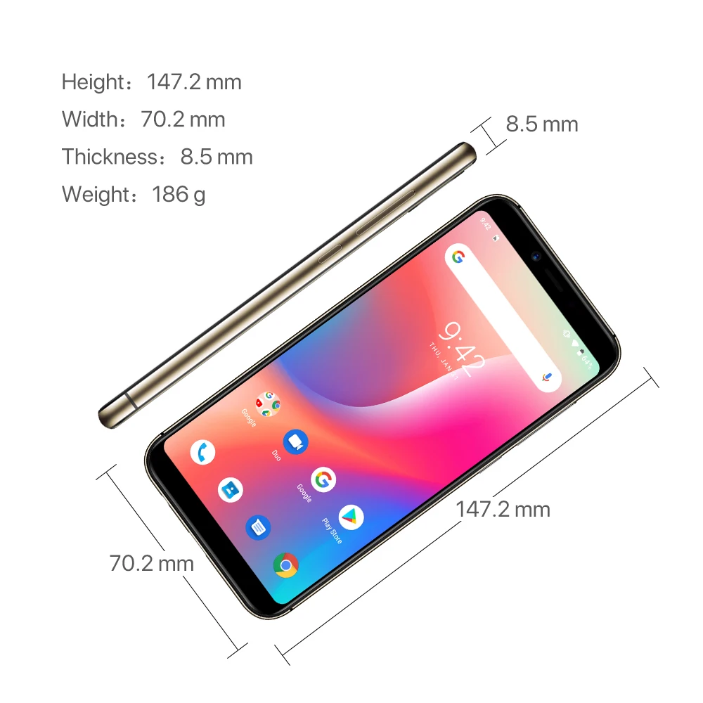 UMIDIGI A3 Смартфон с 5 дюймовым дисплеем четырёхъядерным процессором Android 9 0 ОЗУ 2 Гб