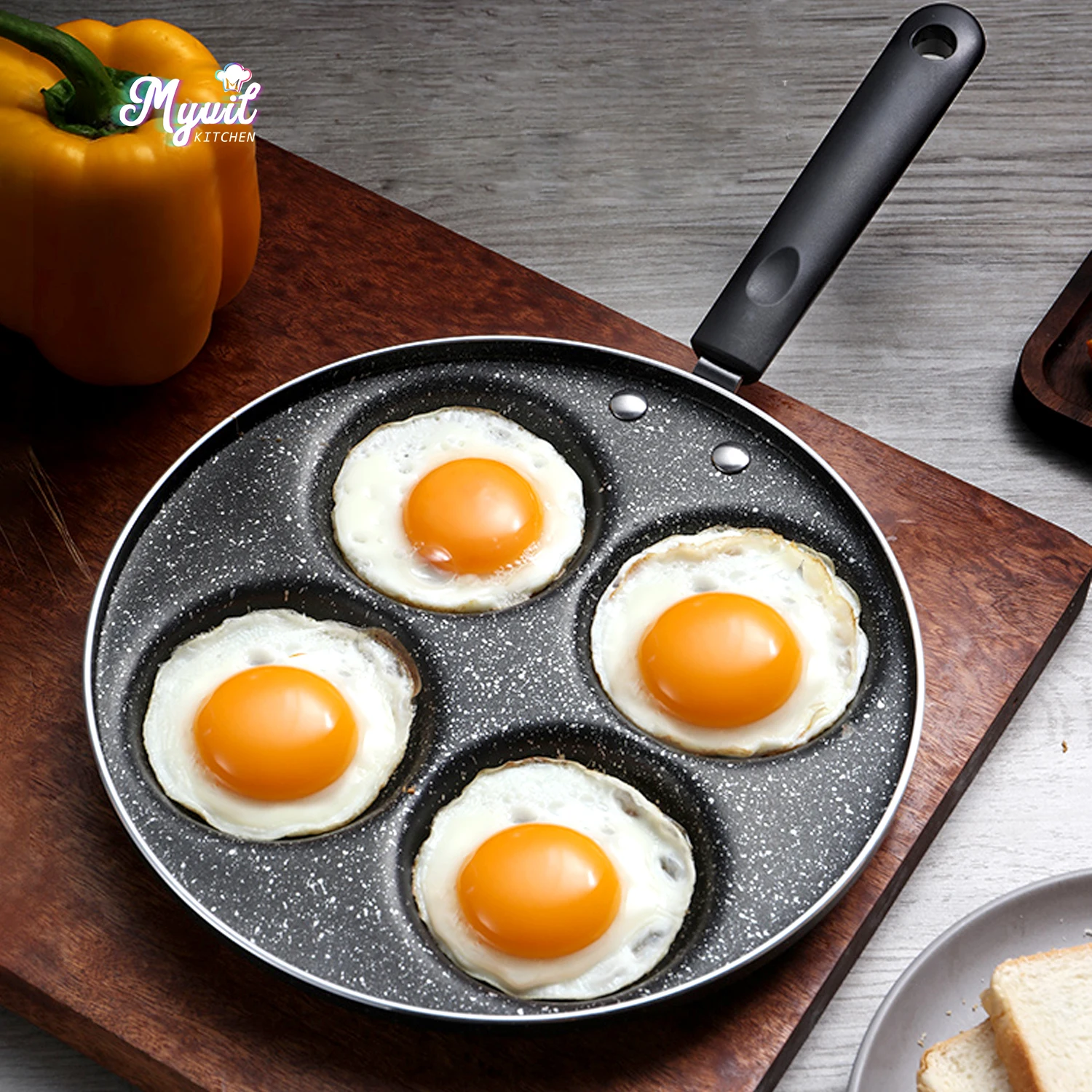 

Frying Pan Nonstick Frying Pot Skillet 4 & 7 Holes Omelet Pans Egg Pancake Steak Pan Breakfast Maker Cooking Cookware Chef Pan