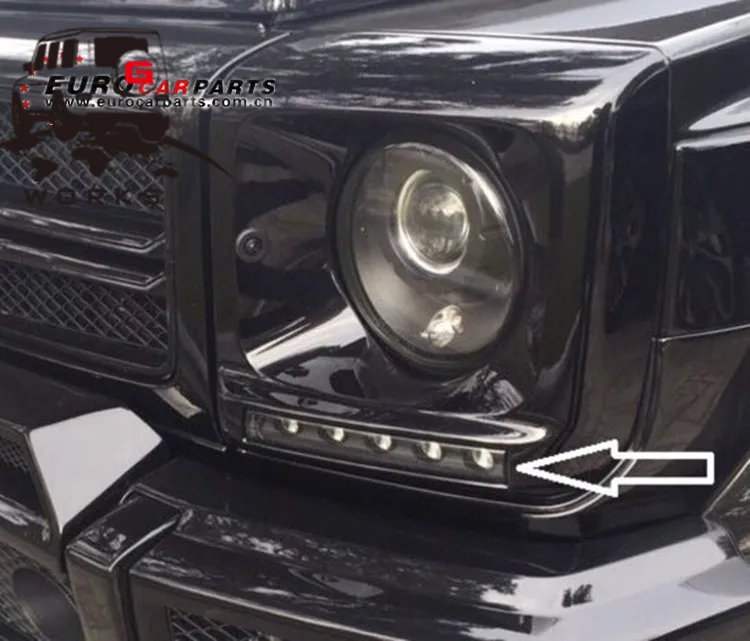 G class W463 DRL чехлы с черным светодиодным светом серебристый и черный для G class W463 G500 G63 G65 90-18y