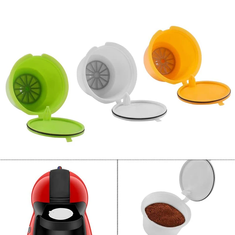 

3pcs Reusable Refillable Capsules Pods for Nescafe Dolce Gusto Machines Maker Coffee Capsule Pod Cup Coffee Filters Cafeteira