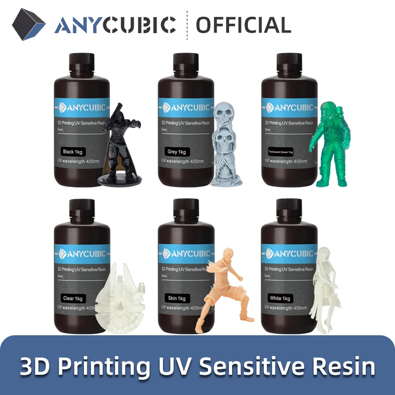

ANYCUBIC 405nm UV Resin For Photon 3D Printer Photon-S Printing Material LCD UV Sensitive Normal 500 ml/1L Liquid Bottle