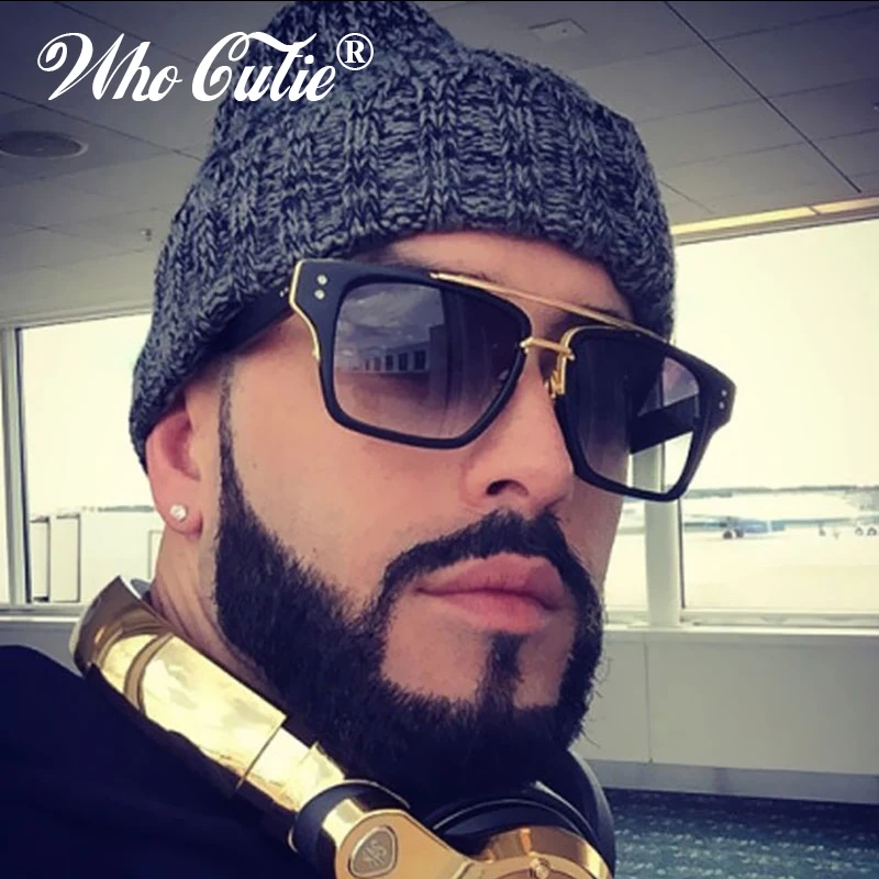 WHO CUTIE 2017 винтажные Квадратные Солнцезащитные очки для мужчин и женщин фирменный