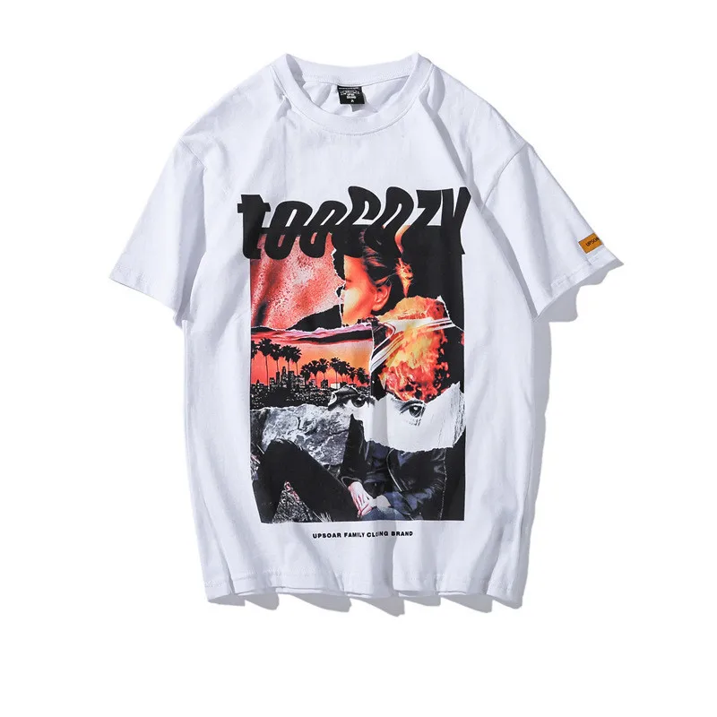 

t shirt men off white cotton Fashion New Hip Hop Men T-Shirts Summer Street Clothing Men's T Shirt Male Casual Tee Shirt Tops