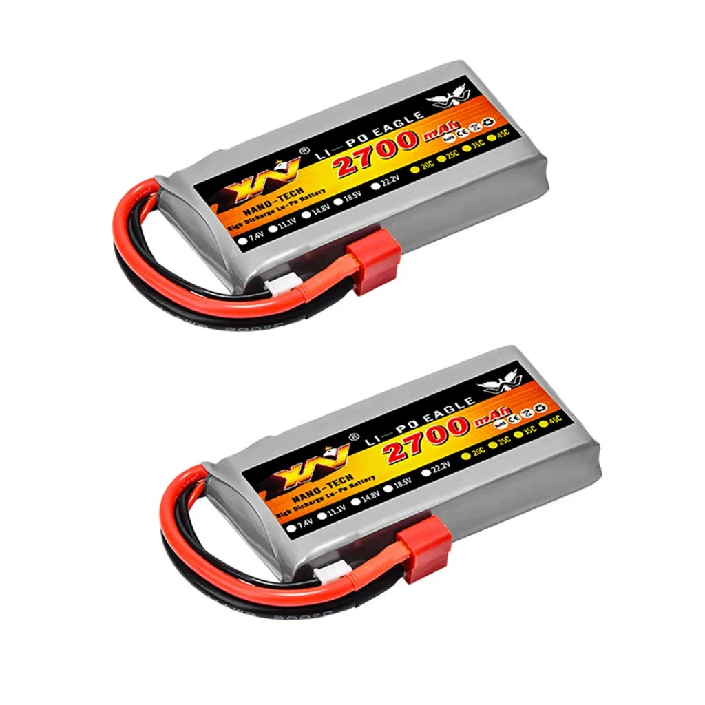 

2PCS Upgrade 7.4V 2700mAH 2S Battery Spare Part For WLTOYS 12428 1/12 RC Car High Quality 2021 Latest Preferred Parts #y