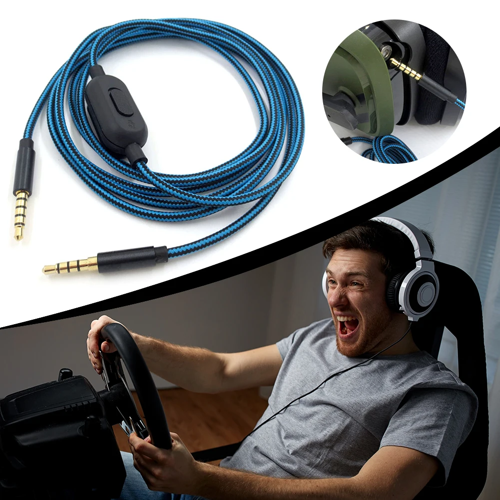 Кабель для наушников Logitech Astro A10 A40 A30 3 5 мм 2 вида синий и черный | Электроника