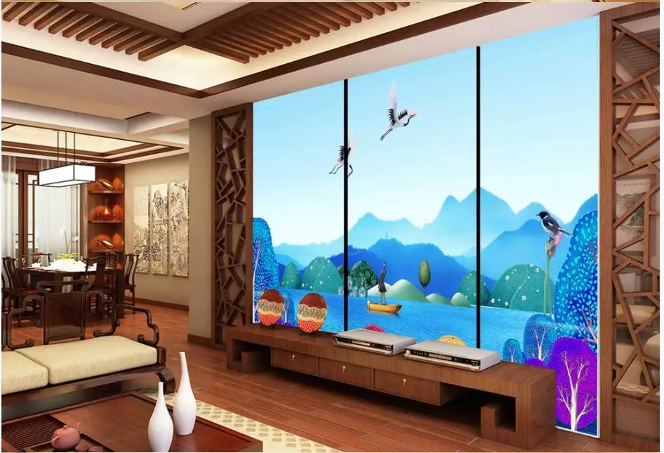 

Custom photo wallpapers 3d murals Ink landscape new Chinese style hand-painted Chinese painting sofa background wall scenery