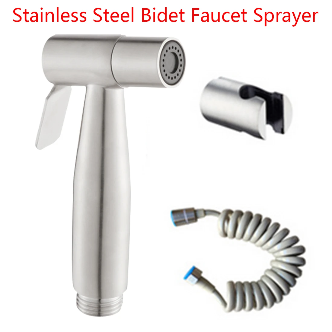 2m handheld toilet faucet sprayer held stainless steel sprayer gun set hand bidet spray bathroom self cleaning shower head free global shipping