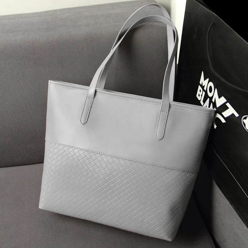 

2020 Large Capacity Women's Shopping Bag High Quality Shoulder Crossbody Bag Diamond Plaid Vintage Handbag Leather Tote