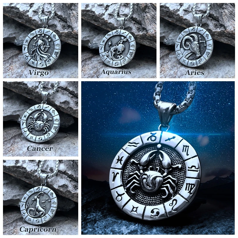 Ожерелье в панк-стиле 12 знаков зодиака 1 шт. | Украшения и аксессуары