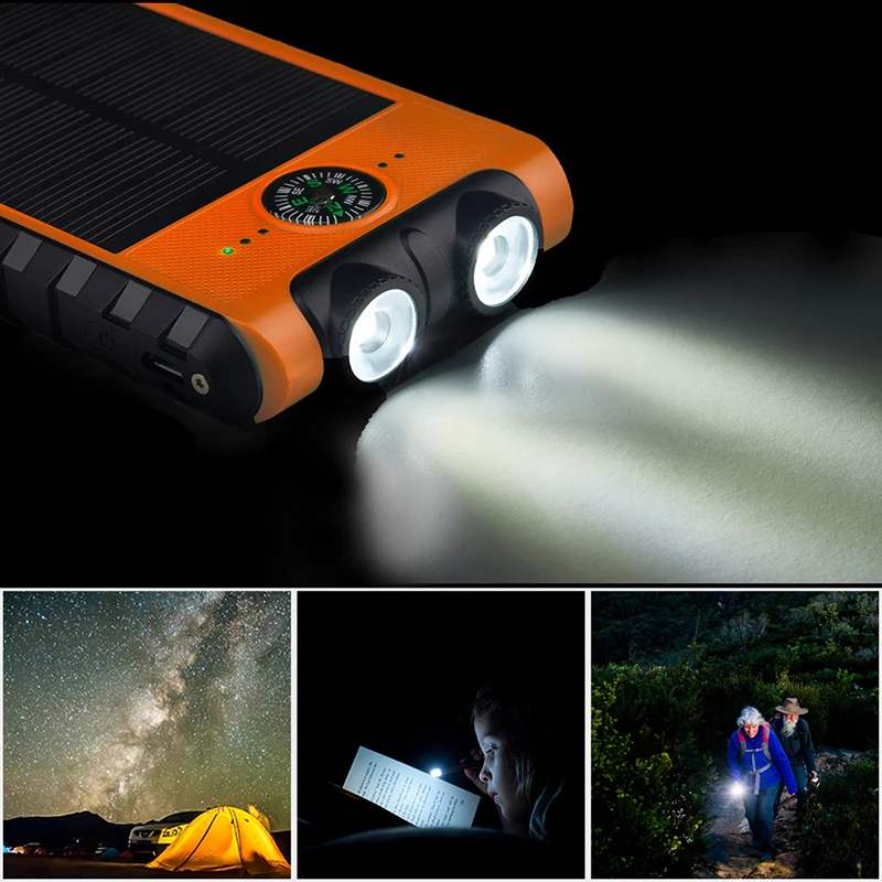 Туристический полимерный портативный источник питания на солнечной батарее