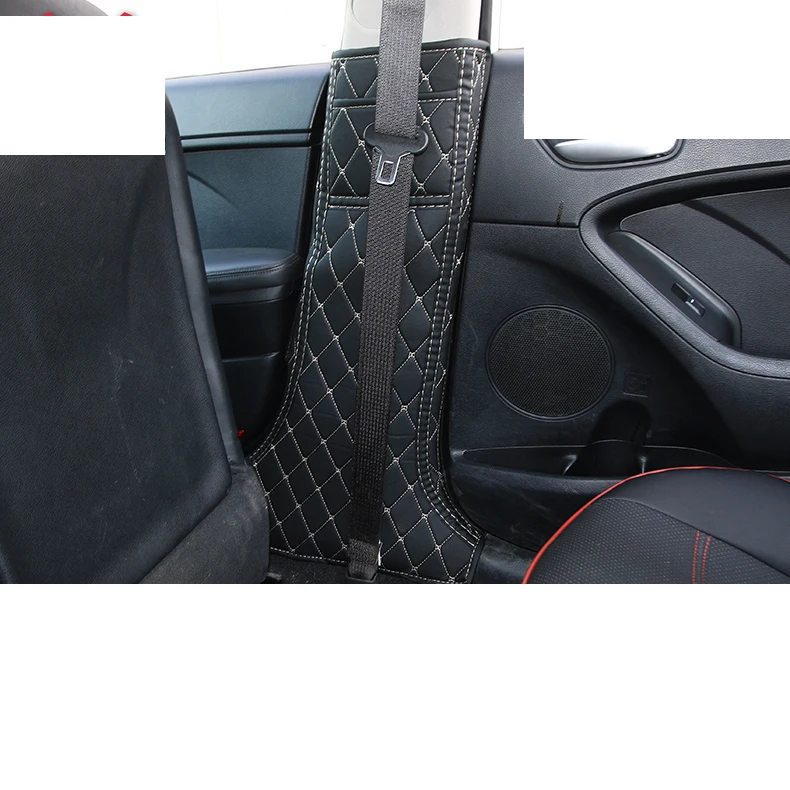 Lsrtw2017 волокно кожа салона автомобиля Дверная стойка Анти kick коврик для Kia K3 кіа