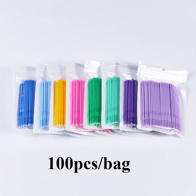 

100PCS Disposable Makeup Cotton Swab Mini Individual lash Applicators Mascara Brush Eyelash Extension For Maquillaje Makeup