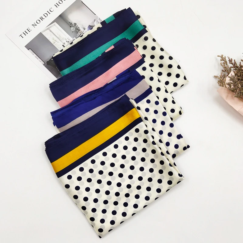 2020 Новый стиль корейский шарф из искусственного шелка Дамская Мода атласный