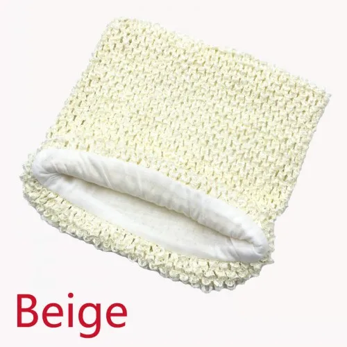 Beige 1 шт./лот, 8 дюймов, юбка-пачка, вязанная крючком, эластичная, обернутая, на груди, 20x20 см, большой размер, вязаная, ручная работа, для девочек, юбка, аксессуары - Цвет: Beige