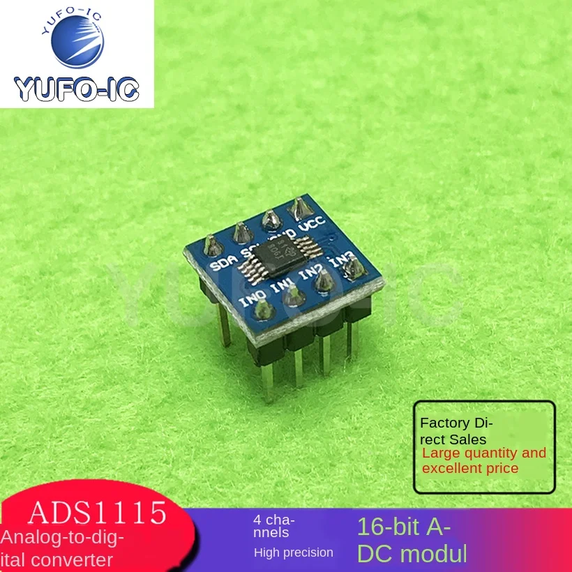

Free Ship 1PCS 4-Channel Ads1115 Small 16-Bit High Precision Analog-to-Digital Converter Channel Development Board Module
