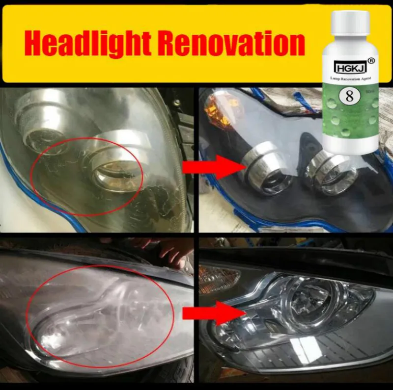 50ML Car polish Len Restoration Kit Headlight Agent Brightening Repair Lamp Renovation Paint Care Styling | Автомобили и