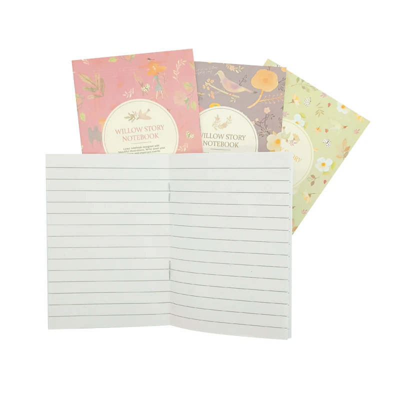 Блокнот для рисования с птицами и цветами 4 шт./лот мягкая обложка граффити бумага