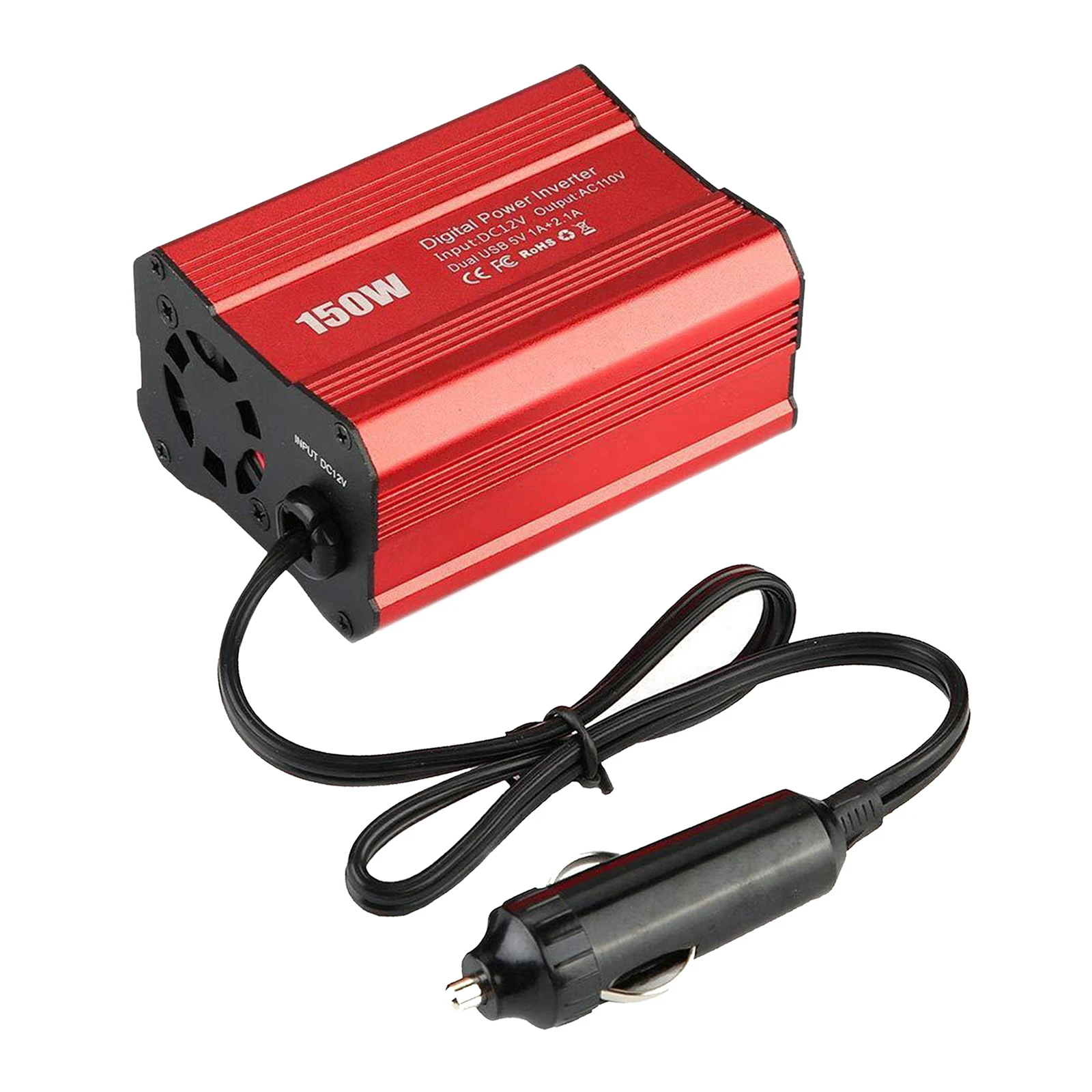 

150W Power Inverter DC 12V to 110V AC Car Inverter with 1A 2.0A Dual USB Car