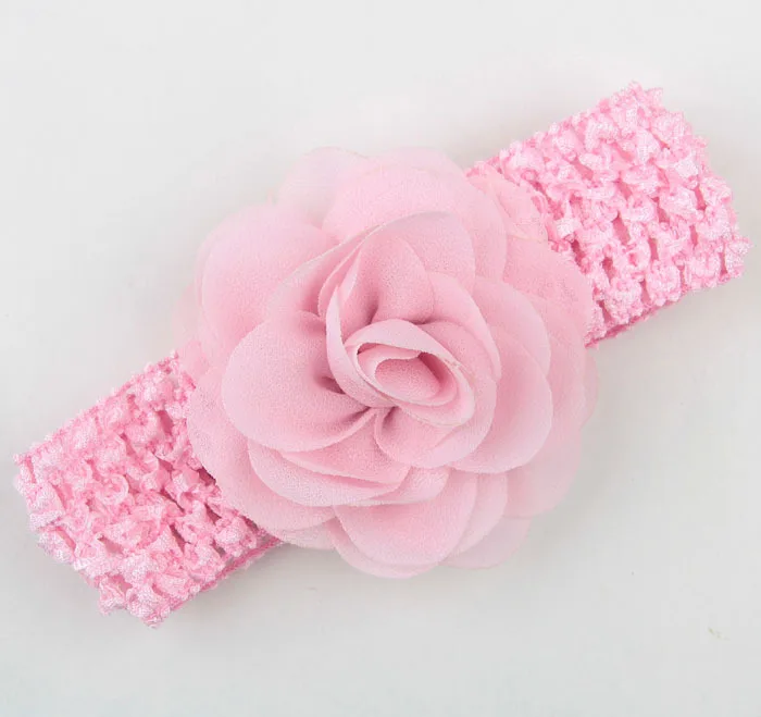 Yundfly Модная вязаная крючком повязка для волос девочек цветочный ободок с розами