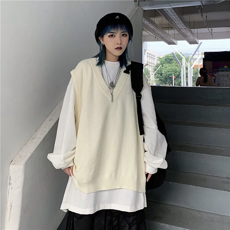 Весна 2020 Новое поступление мужской однотонный свитер жилет корейский стиль