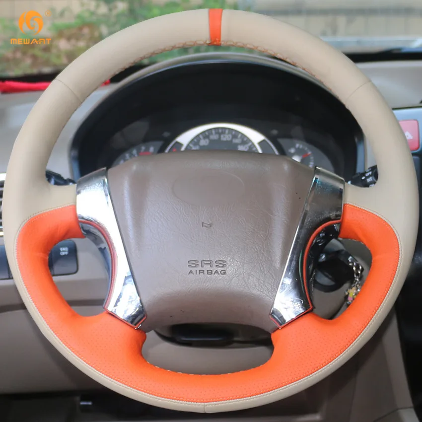 MEWANT бежево оранжевая кожаная Автомобильная оплетка рулевого колеса для Hyundai Tucson