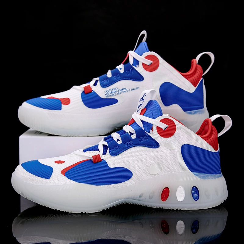 

Summer White Basketball Shoes Size 40-44 Breathable Mesh Outdoor Sneakers Anti-slip Sport Shoes Tenis Masculino Original