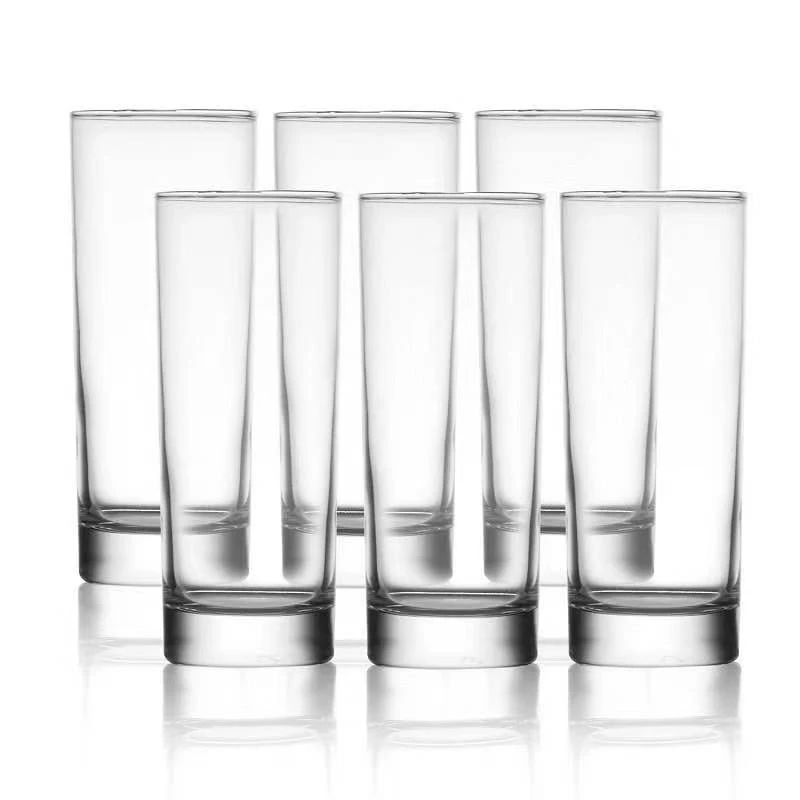 

6PCS/Home Transparent Classic Glass Milk Cup Helicopter Cup Juice Cup Tea Cup Drinking Cup Water Cup Set