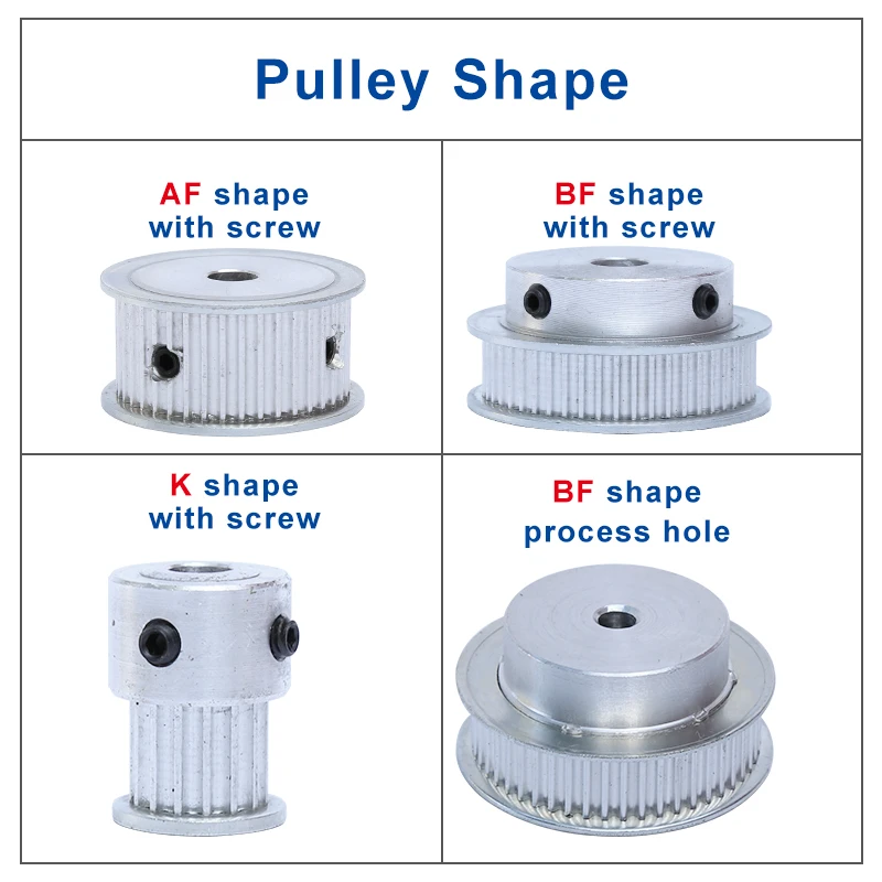 Шкив ГРМ 5M58 Зубья Тип BF Шаг зубьев 5 мм Процессорное отверстие 12 Ширина слота 21/27