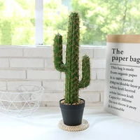 2943cm tropical plants artificial cactus fake succulent plants foam desert thorn ball false potted tree for home shop decor
