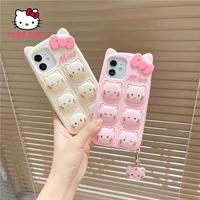 hello kittyr pinch phone case for iphone13 13pro 13promax 12 12pro max 11 pro x xs max xr 7 8 plus silicone case
