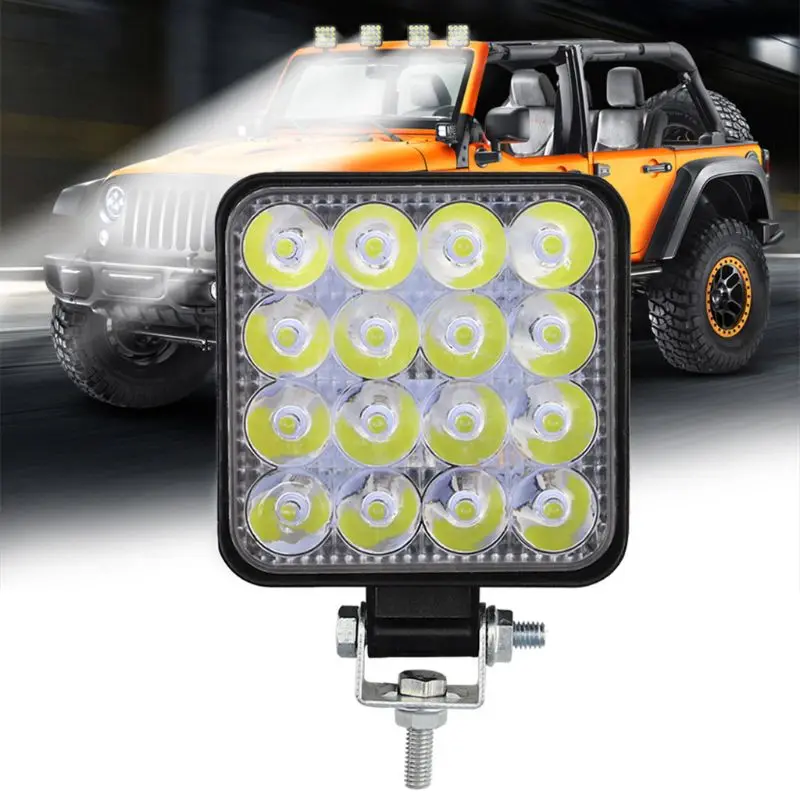 

MINI 48W 16LED Work Light Spotlight Lamp Bar Car SUV Off-Road Driving Lamps
