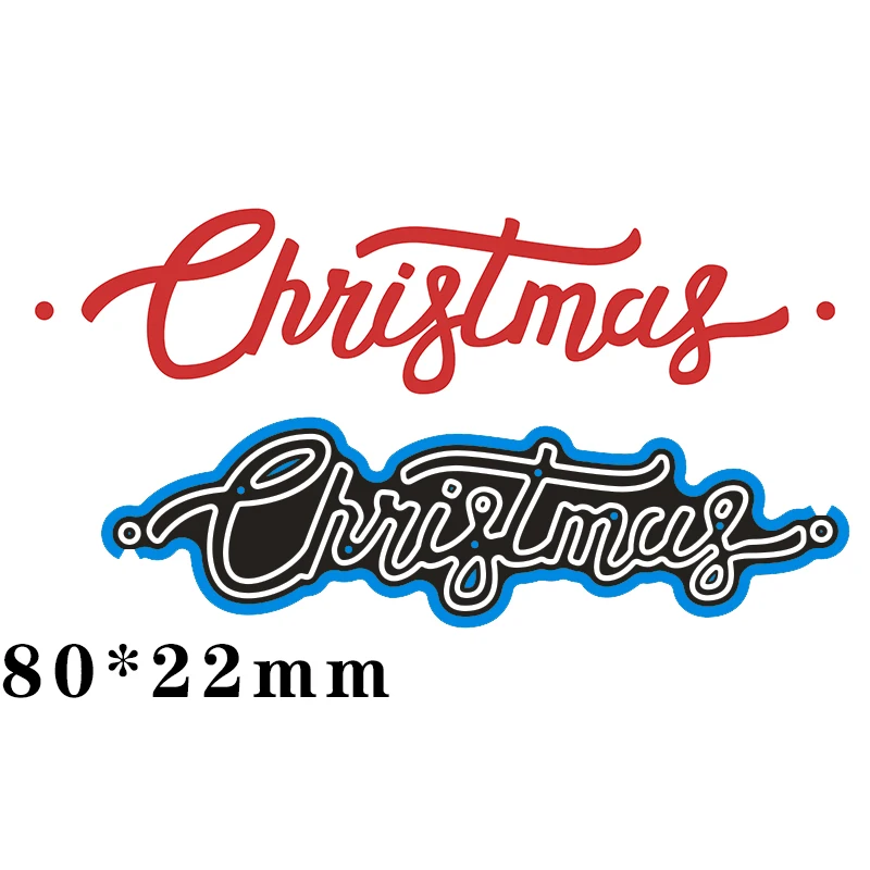 

Metal steel Cutting Dies letter Chiristmas DIY Scrapbooking Photo Album Embossing paper Cards 80*22mm