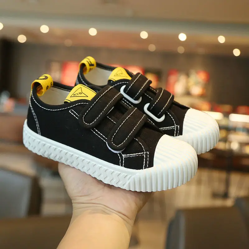 

Children's Canvas Shoes 2021 Spring and Autumn Korean Style Low-top Sneakers Boys and Girls White Shoes Kids Casual Shoes