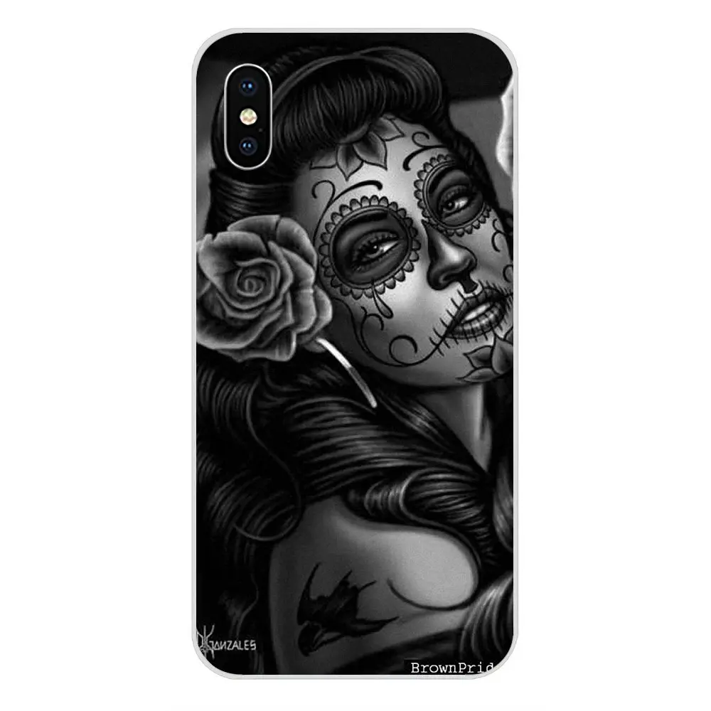 Уникальный высокого качества чехол для телефона Sugar Skull Day Of The Dead татуировки Apple