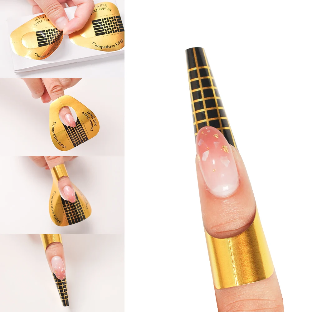 Формы для ногтей Biutee 100/упаковка акриловые Типсы наклейки на ногти французский