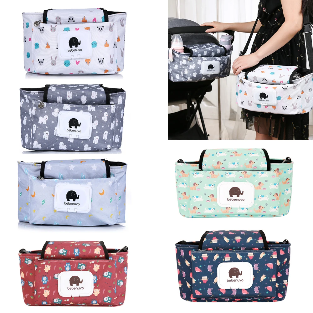 

Baby Stroller Organizer Bag Bottle Cup Holder Multifunctional Diaper Bags Stroller Handle Toys Nappy Storage Pram Accessory