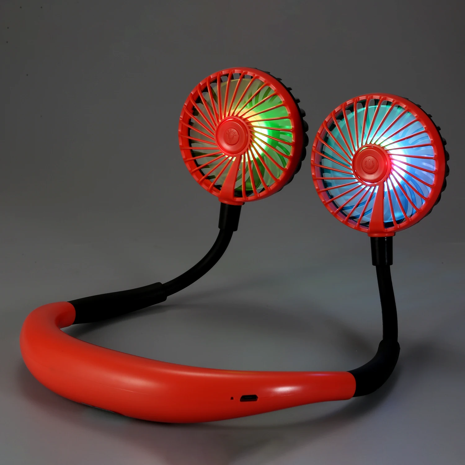Mini Fan Portable Neck Neckband With USB Rechargeable Battery Small Desk Fans handheld Air Cooler Conditioner | Дом и сад