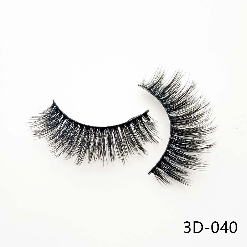 3D-028 3 пары черные настоящие норковые натуральные крестовые длинные толстые ресницы накладные ресницы Инструменты для наращивания макияжа