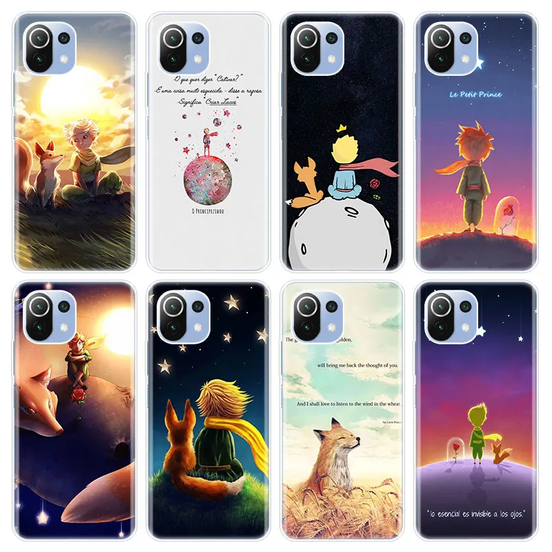 the little prince fox silicone case for xiaomi mi poco x3 gt nfc m3 f3 9t 10t pro 11i 11t 9 9se a1 a2 a3 11 lite 5g soft cover free global shipping