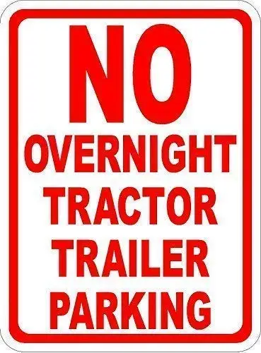 

PENGNO No Overnight Tractor Trailer Parking Metal Wall Poster Tin Sign Vintage BBQ Restaurant Dinner Room Cafe Shop Decor