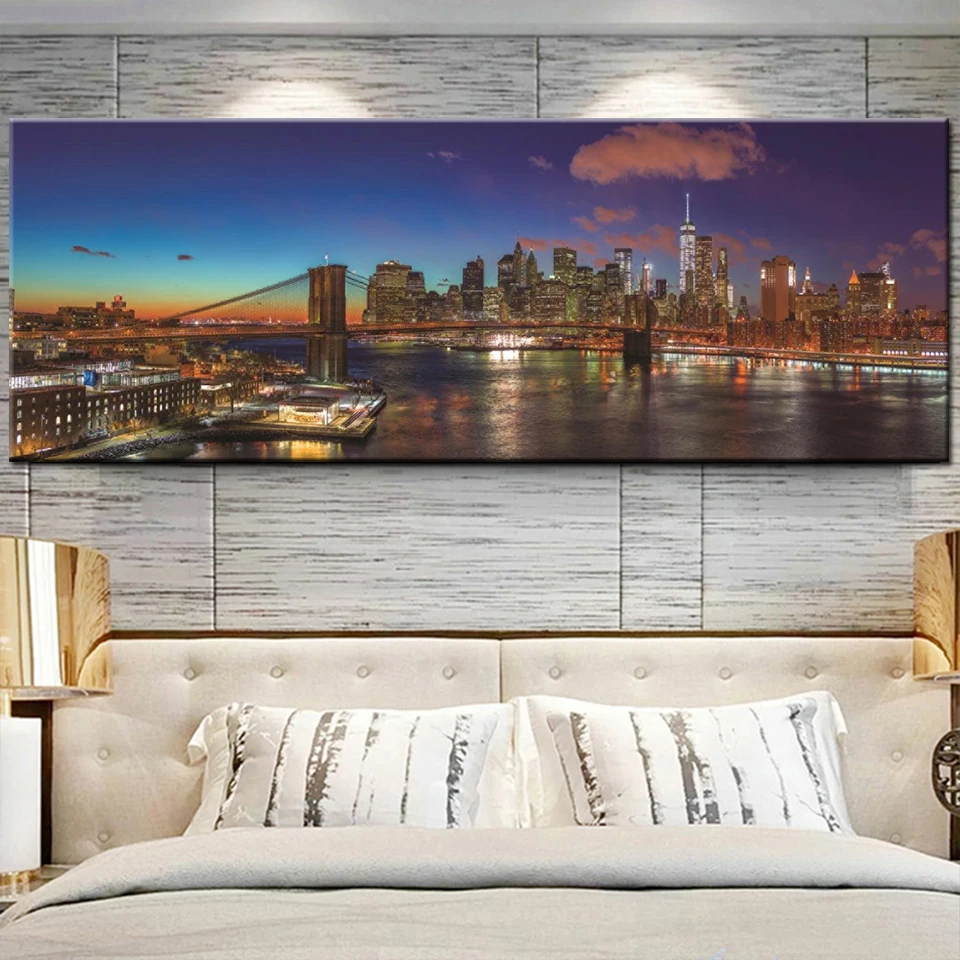 

Hudson Bridge New York diamond embroidery 3d picture diamond painting full round/square diamond mosaic cross stitch landscape,