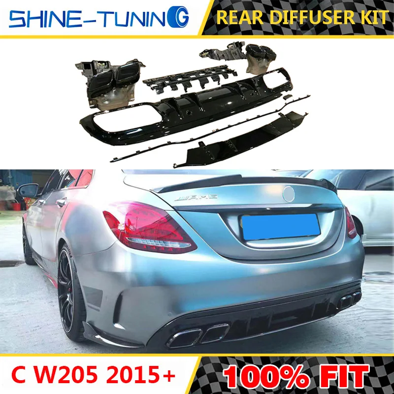 Комплект диффузора для спортивных выхлопных труб класса C W205 C43 C450 комплект