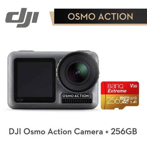 DJI Osmo экшн Водонепроницаемый спортивные Камера комбо для DJI Original двойные экраны с разрешением 4K HDR Videostabilized 8xSlow движения UHD изображение - Цвет: 256GB