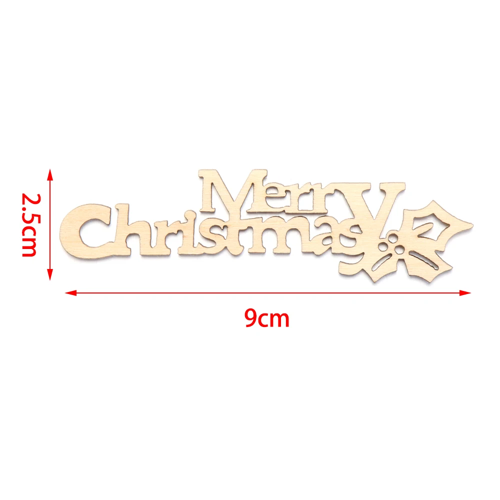 10 шт./пакет Веселая искусственная деревянная нарезка Подвесные Украшения ручной