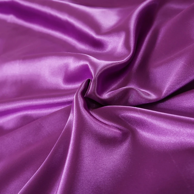 

Milsleep Purple Luxury Silk Bedding set Solid Color Set Simple Beautiful Duvet Cover Set with Pillowcase for Home Textile New