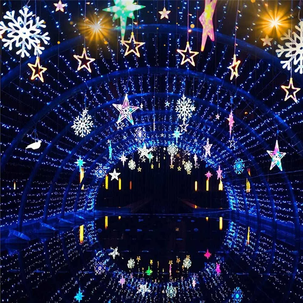 

Светодиодная гирлянда с американской вилкой, Рождественский светильник на Хэллоуин, свадьбу, день рождения, 500 светодиодов для уличных и ко...