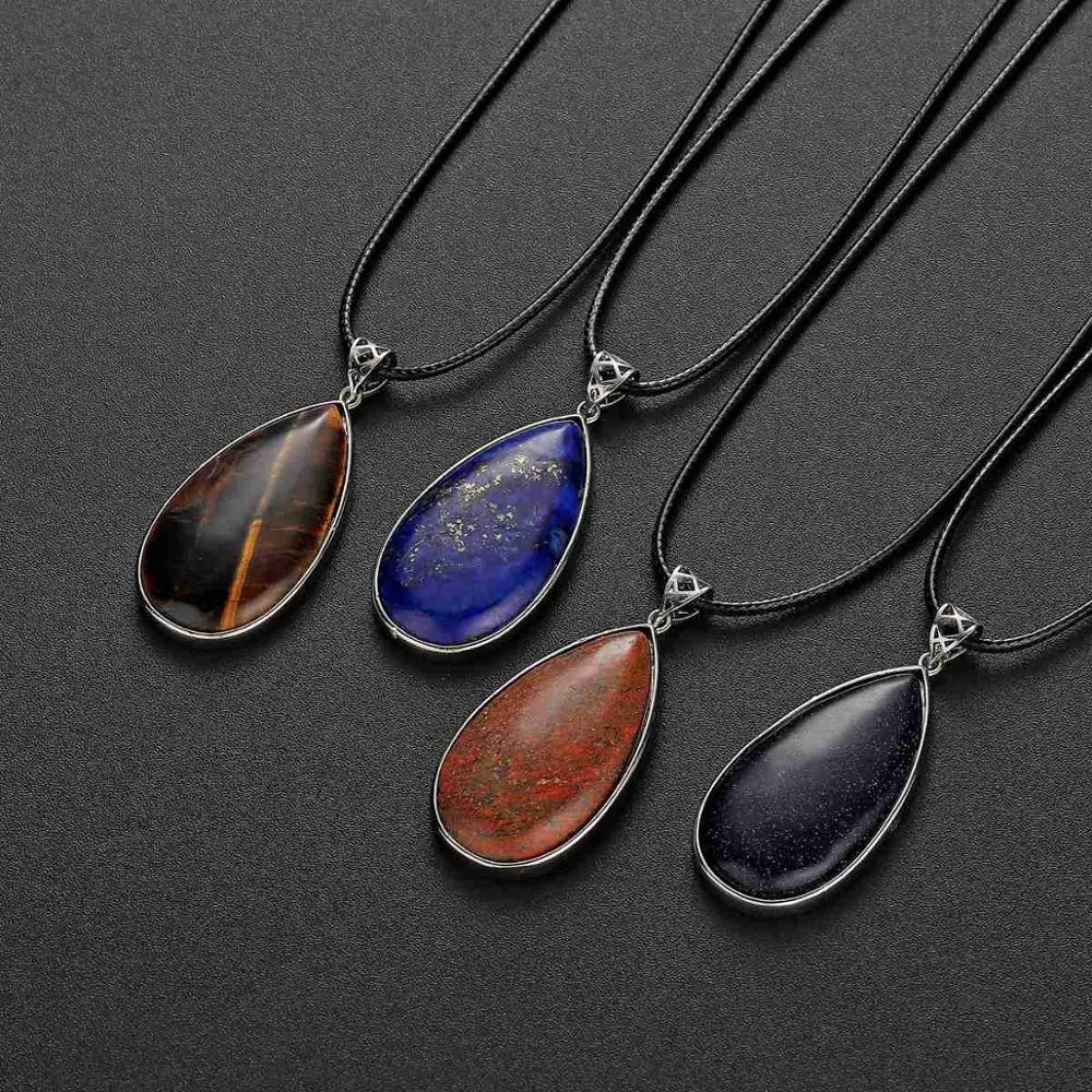 Кулон из нержавеющей стали ASHMITA кулон в виде капли воды камня для мужчин и