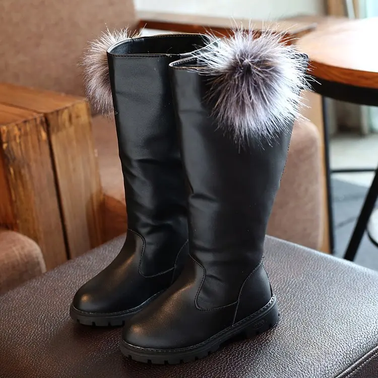 Ботинки для девочек из хлопка детские зимние ботинки плюшевые принцессы с